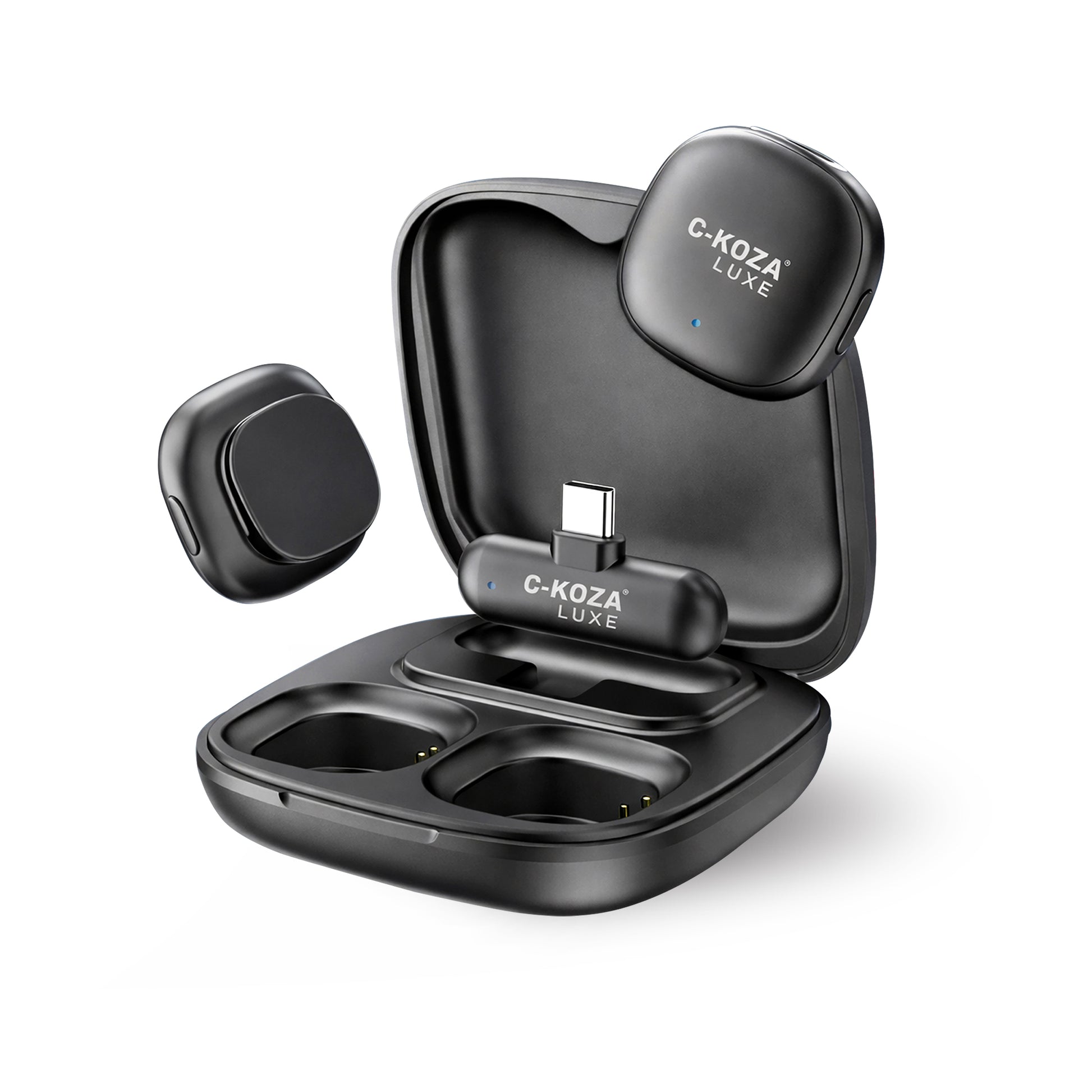 C-KOZA LUXE CM-01 Wireless Convenient Microphone with AI Noise Cancelling – 2.4GHz HD Mic for Clear Audio