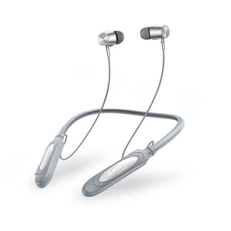 C-KOZA LUXE LN-53 [Grey] Wireless Neckband with 60H Battery, Bluetooth V5.3, Magnetic Control & Vibration Alerts