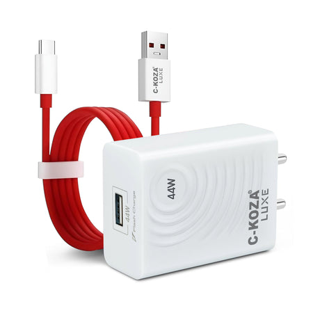 C-KOZA LUXE 44W Auto-ID Quick Charger Cable Included (LU-02)  – Super Fast Wall Charger with Smart Chip & Copper Core