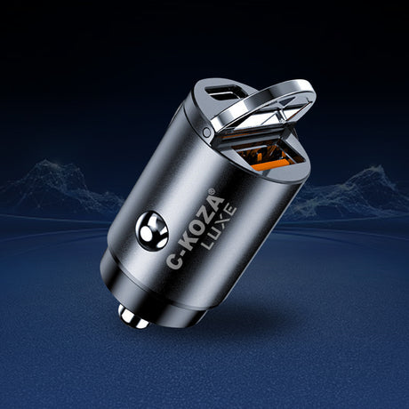 C-KOZA LUXE 68W Fast Car Charger (LUC-201) – PD+ Super Fast Dual Port USB-C & USB-A Car Charger