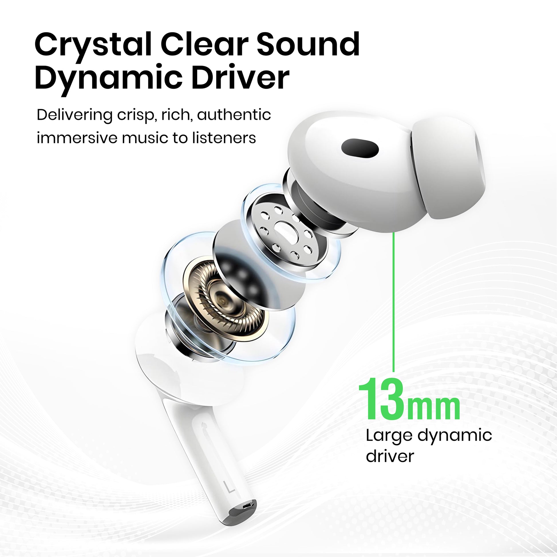 C-KOZA LUXE LT-04 True Wireless Earbuds with ENC, Bluetooth 5.3, 40H Playtime & HiFi Stereo Bass
