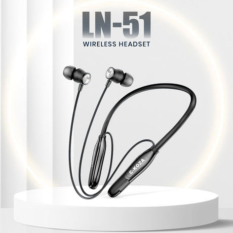 C-KOZA LUXE LN-51 [Black] | 60-Hour Wireless Neckband with Magnetic Control & High-Fidelity Bass