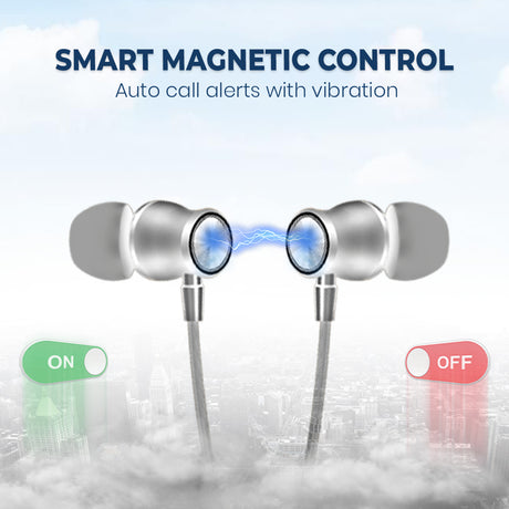 C-KOZA LUXE LN-51 [Grey] | 60-Hour Wireless Neckband with Magnetic Control & High-Fidelity Bass