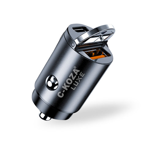 C-KOZA LUXE 68W Fast Car Charger (LUC-201) – PD+ Super Fast Dual Port USB-C & USB-A Car Charger