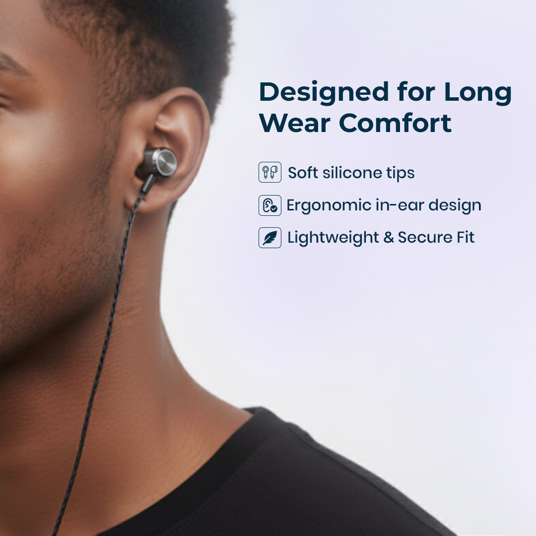 C-KOZA LUXE LH-201 Type-C Handsfree Earphones with Extra Bass & Crystal Clear Audio