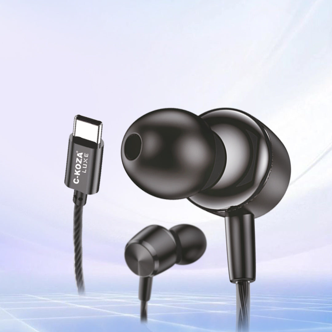 C-KOZA LUXE LH-201 Type-C Handsfree Earphones with Extra Bass & Crystal Clear Audio