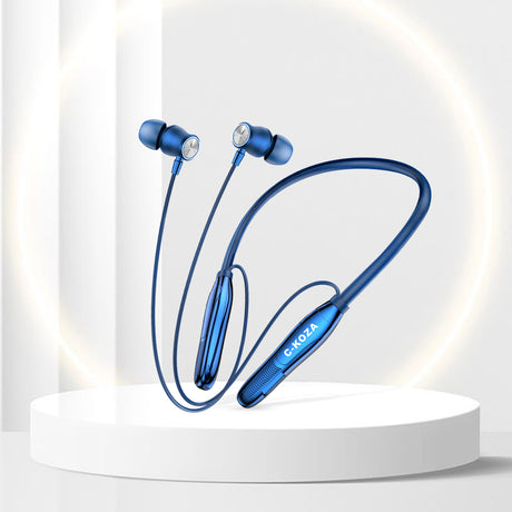 C-KOZA LUXE LN-51 [BLUE] | 60-Hour Wireless Neckband with Magnetic Control & High-Fidelity Bass