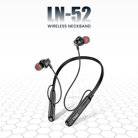 C-KOZA LUXE LN-52 [Black] Wireless Neckband with Magnetic Control, Sports Design & Noise Reduction Mic
