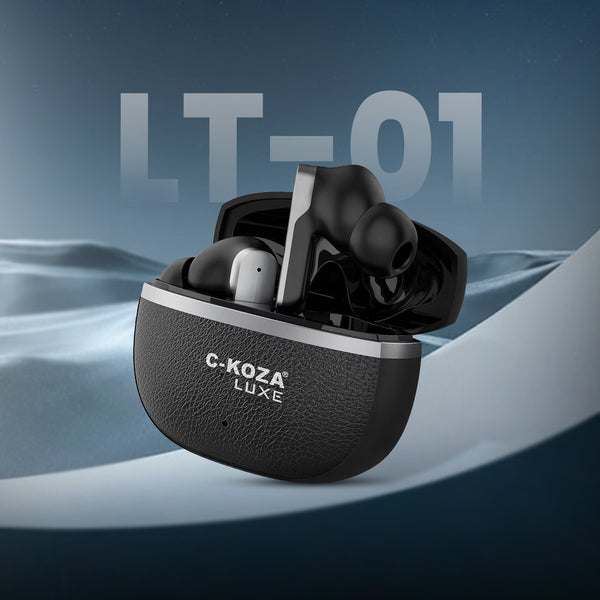 C-KOZA LUXE LT-01 [BLACK]: Immersive ANC+ENC Wireless Earbuds | Luxe Series