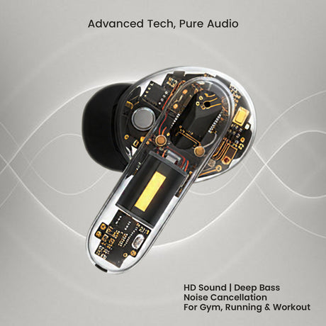 C-KOZA LUXE LT-03 [BLACK] | Premium TWS Earbuds with 50H Playtime, Extra Bass & Touch Controls