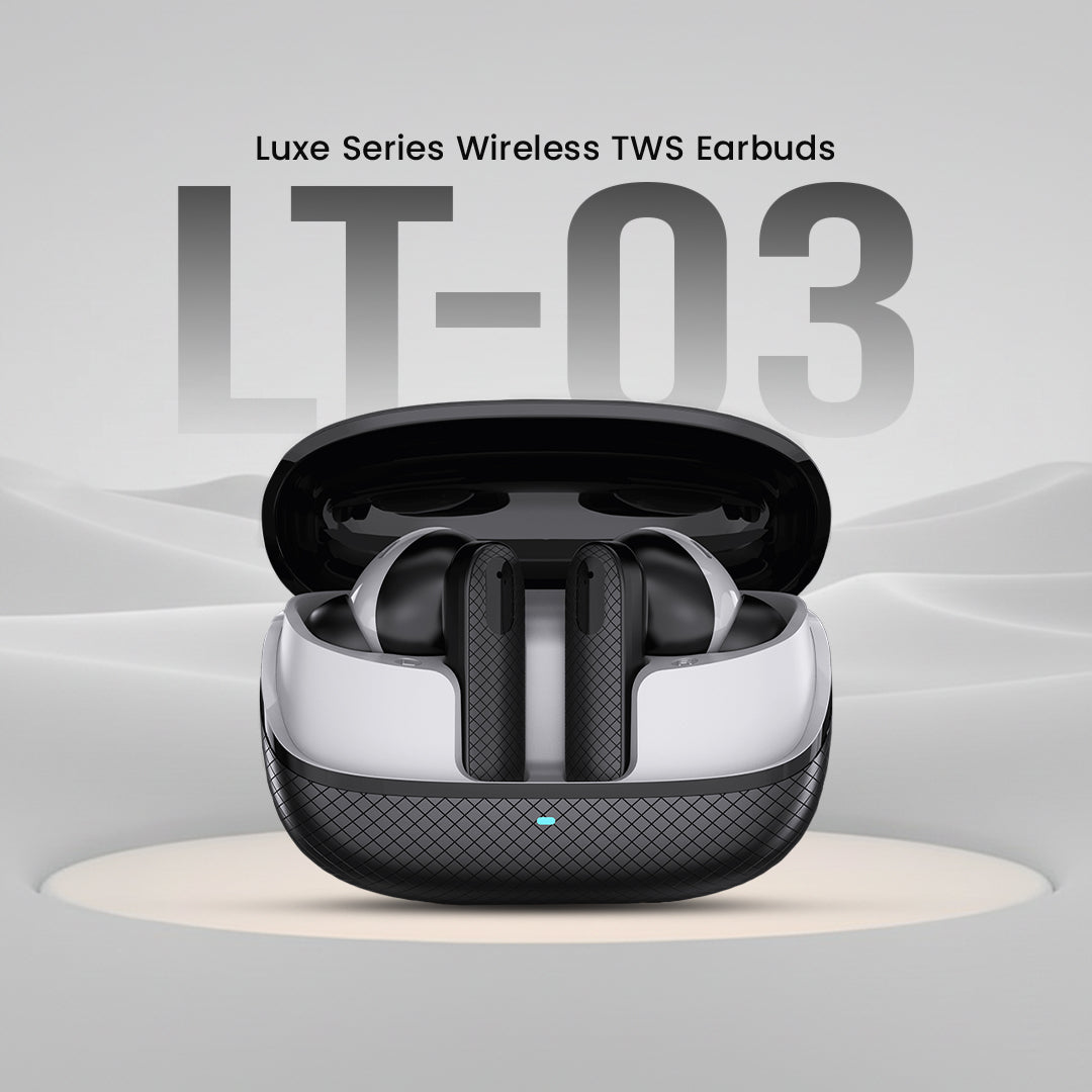 C-KOZA LUXE LT-03 [BLACK] | Premium TWS Earbuds with 50H Playtime, Extra Bass & Touch Controls