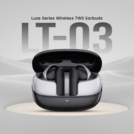 C-KOZA LUXE LT-03 [BLACK] | Premium TWS Earbuds with 50H Playtime, Extra Bass & Touch Controls