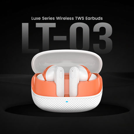 C-KOZA LUXE LT-03 [WHITE] | Premium TWS Earbuds with 50H Playtime, Extra Bass & Touch Controls